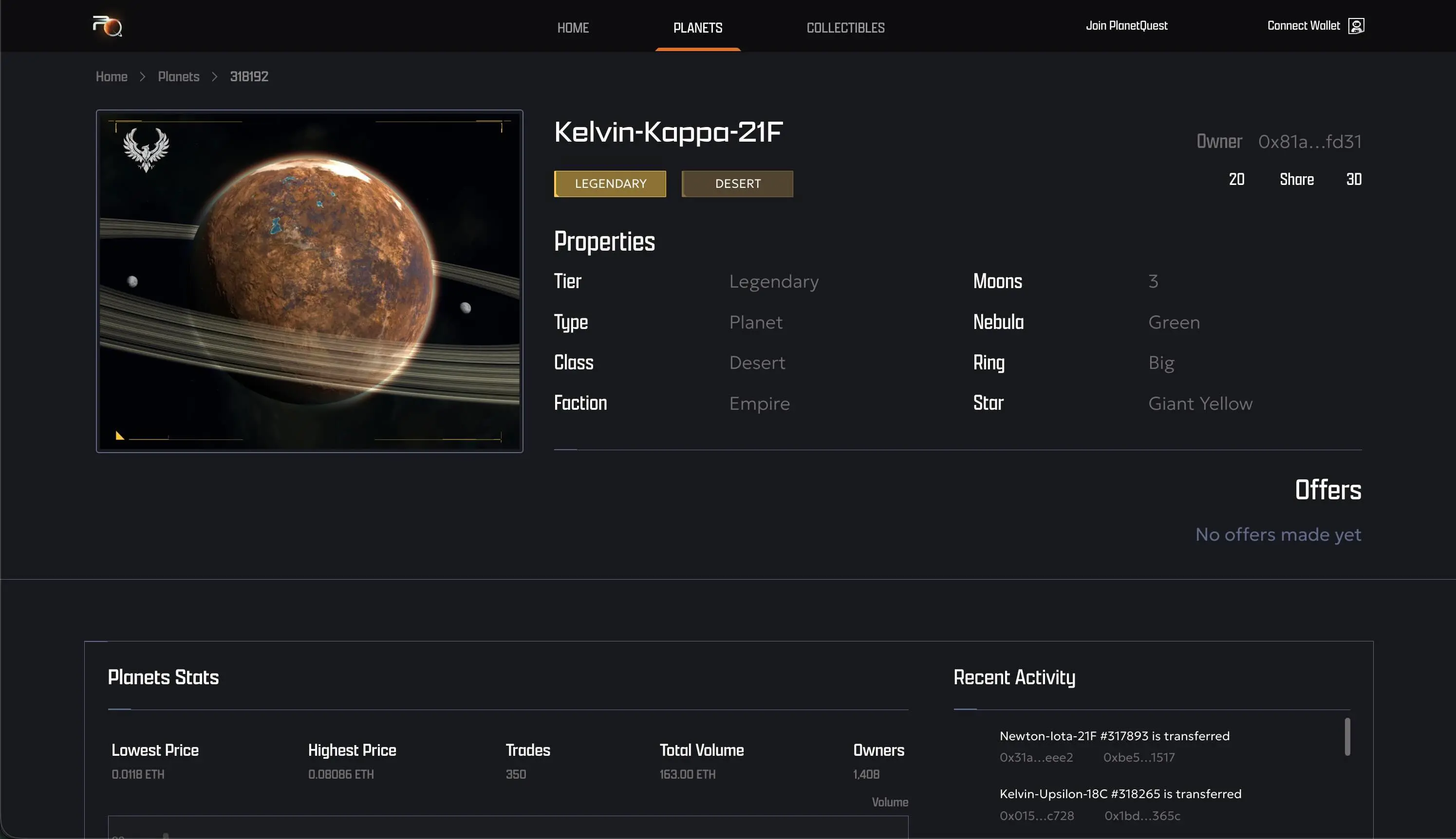 PlanetQuest Marketplace Asset Web